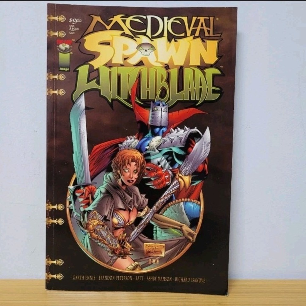 Medieval Spawn Witchblade Garth Ennis Image Comics 1997 Paperback Book